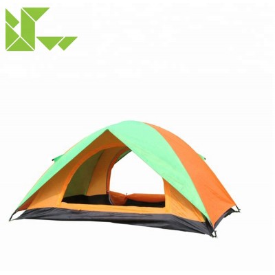 Portable & Light 1-2 Persons Two  Layers Wind Proof Manual Opening Glass Fiber Rod Family Camping Tent